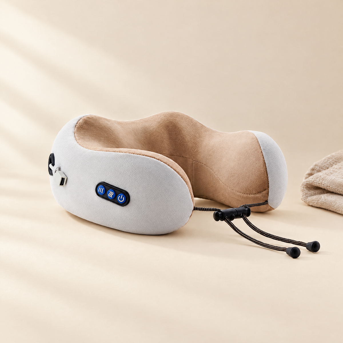 Kneading neck pillow on cream background